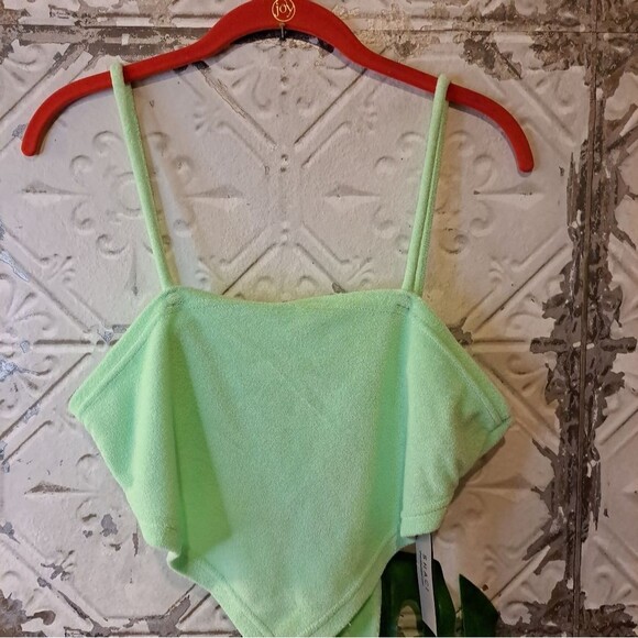 SHACI GREEN MINT CROP TOP WITH A SCARF DESIGN NWT SIZE 1XL - Picture 6 of 10